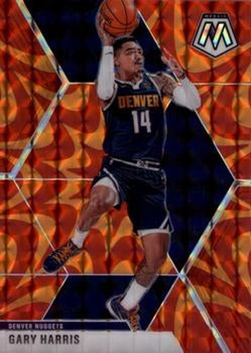 #161 Gary Harris - Denver Nuggets - 2019-20 Panini Mosaic - Reactive Orange Basketball