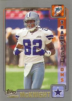 #161 James McKnight - Miami Dolphins - 2001 Topps Football