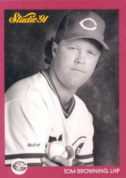 #161 Tom Browning - Cincinnati Reds - 1991 Studio Baseball