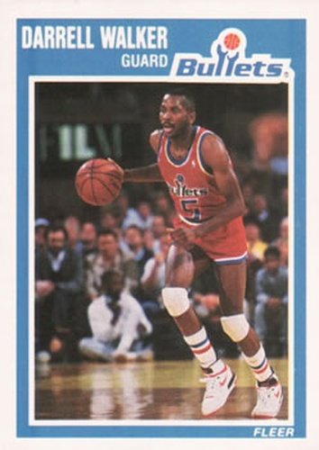 #161 Darrell Walker - Washington Bullets - 1989-90 Fleer Basketball