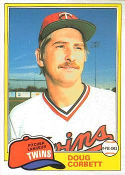 #162 Doug Corbett - Minnesota Twins - 1981 O-Pee-Chee - Gray Back Baseball