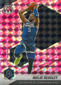 #162 Malik Beasley - Minnesota Timberwolves - 2020-21 Panini Mosaic - Mosaic Camo Pink Basketball