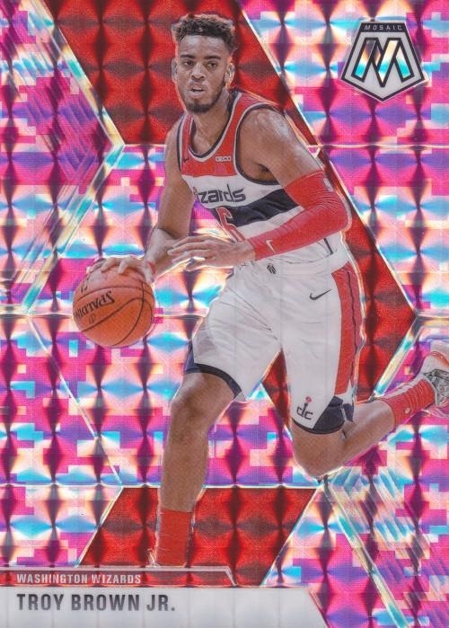 #162 Troy Brown Jr. - Washington Wizards - 2019-20 Panini Mosaic - Camo Pink Basketball