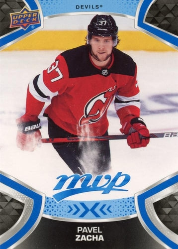 #162 Pavel Zacha - New Jersey Devils - 2021-22 Upper Deck MVP - Blue Hockey