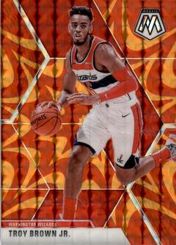 #162 Troy Brown Jr. - Washington Wizards - 2019-20 Panini Mosaic - Reactive Orange Basketball