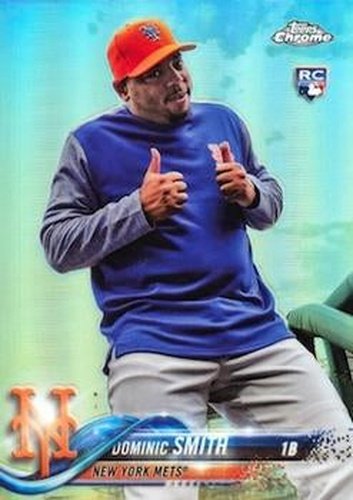 #162b Dominic Smith - New York Mets - 2018 Topps Chrome Baseball