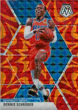 #163 Dennis Schroder - Oklahoma City Thunder - 2019-20 Panini Mosaic - Reactive Orange Basketball