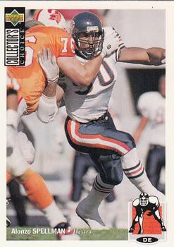 #163 Alonzo Spellman - Chicago Bears - 1994 Collector's Choice Football