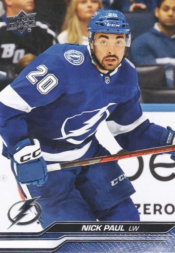 #163 Nick Paul - Tampa Bay Lightning - 2023-24 Upper Deck Hockey