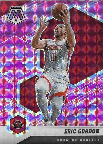 #163 Eric Gordon - Houston Rockets - 2020-21 Panini Mosaic - Mosaic Camo Pink Basketball