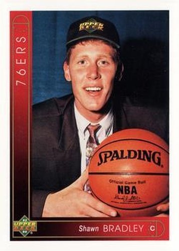 #163 Shawn Bradley - Philadelphia 76ers - 1993-94 Upper Deck Basketball