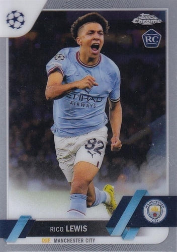 #163 Rico Lewis - Manchester City - 2022-23 Topps Chrome UEFA Club Competitions Soccer