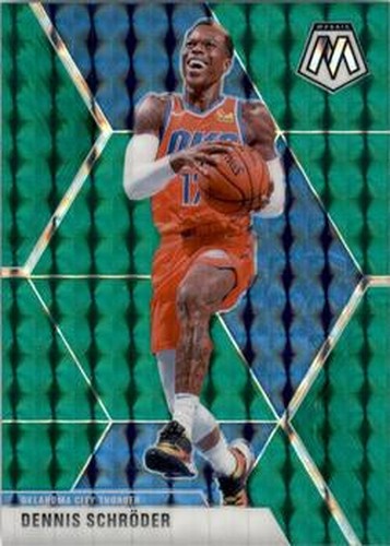 #163 Dennis Schroder - Oklahoma City Thunder - 2019-20 Panini Mosaic - Green Prizm Basketball