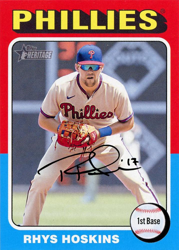 #163 Rhys Hoskins - Philadelphia Phillies - 2024 Topps Heritage Baseball