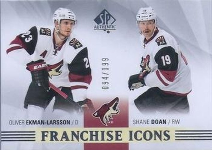 #163 Oliver Ekman-Larsson / Shane Doan - Arizona Coyotes - 2015-16 SP Authentic Hockey