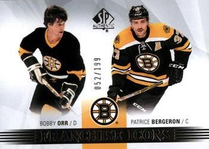 #164 Bobby Orr / Patrice Bergeron - Boston Bruins - 2015-16 SP Authentic Hockey