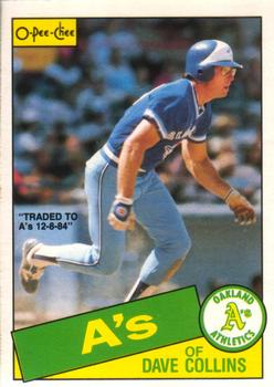 #164 Dave Collins - Oakland Athletics - 1985 O-Pee-Chee Baseball