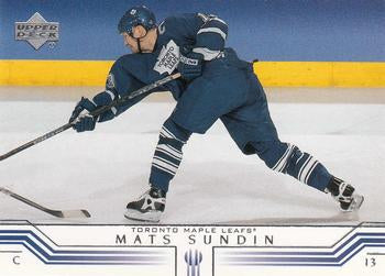 #164 Mats Sundin - Toronto Maple Leafs - 2001-02 Upper Deck Hockey