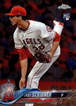 #164 Troy Scribner - Los Angeles Angels - 2018 Topps Chrome Baseball