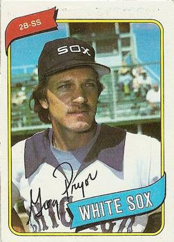 #164a Greg Pryor - Chicago White Sox - 1980 Topps Baseball