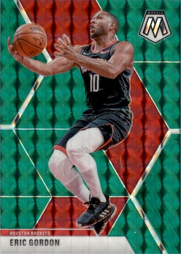 #164 Eric Gordon - Houston Rockets - 2019-20 Panini Mosaic - Green Prizm Basketball