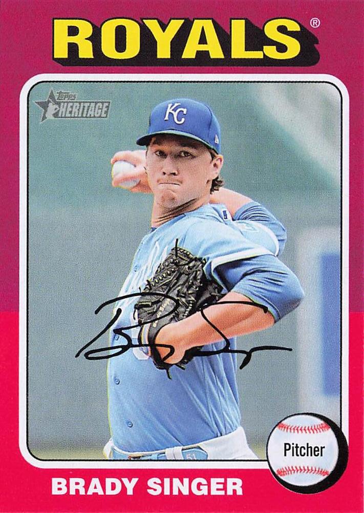 #164 Brady Singer - Kansas City Royals - 2024 Topps Heritage Baseball