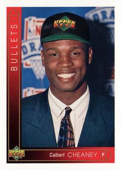 #164 Calbert Cheaney - Washington Bullets - 1993-94 Upper Deck Basketball
