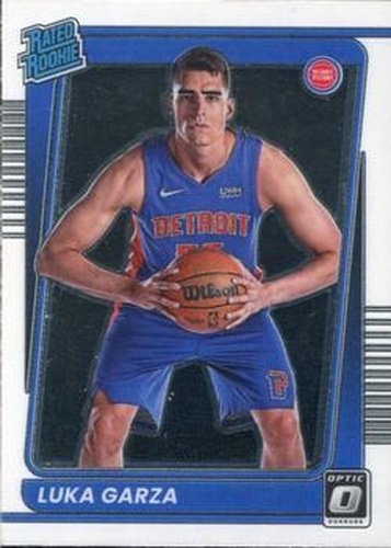 #164 Luka Garza - Detroit Pistons - 2021-22 Donruss Optic Basketball