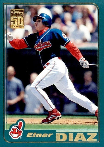 #164 Einar Diaz - Cleveland Indians - 2001 Topps Baseball