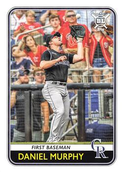 #165 Daniel Murphy - Colorado Rockies - 2020 Topps Big League Baseball