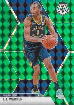 #165 T.J. Warren - Indiana Pacers - 2019-20 Panini Mosaic - Green Prizm Basketball