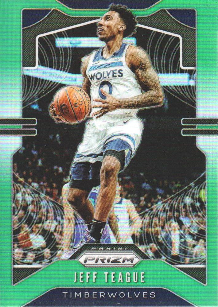 #165 Jeff Teague - Minnesota Timberwolves - 2019-20 Panini Prizm - Prizms Green Basketball