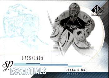 #165 Pekka Rinne - Nashville Predators - 2010-11 SP Authentic Hockey