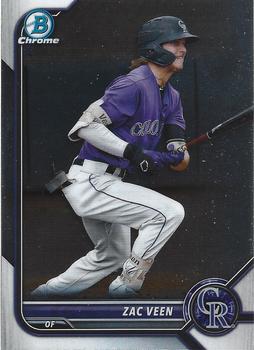 #BCP-165 Zac Veen - Colorado Rockies - 2022 Bowman - Chrome Prospects Baseball