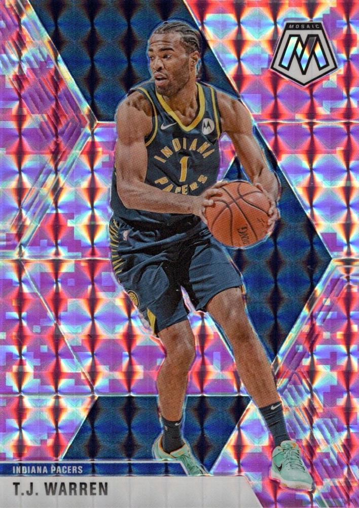 #165 T.J. Warren - Indiana Pacers - 2019-20 Panini Mosaic - Camo Pink Basketball
