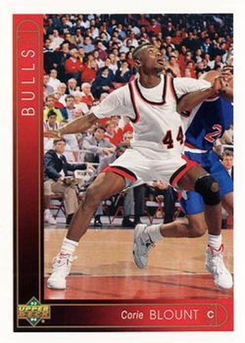 #165 Corie Blount - Chicago Bulls - 1993-94 Upper Deck Basketball