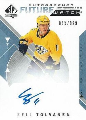 #165 Eeli Tolvanen - Nashville Predators - 2018-19 SP Authentic Hockey