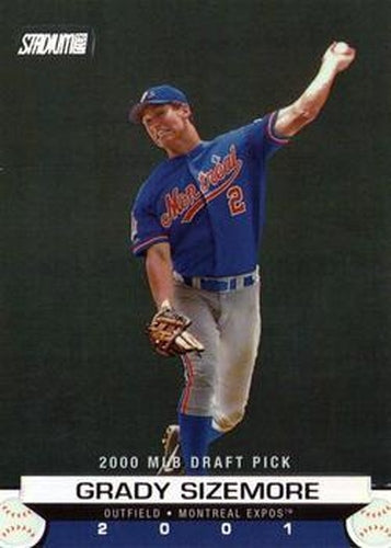 #165 Grady Sizemore - Montreal Expos - 2001 Stadium Club Baseball