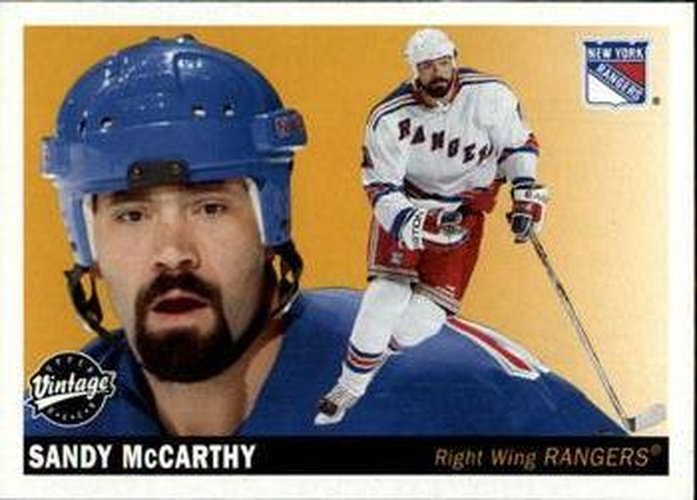 #165 Sandy McCarthy - New York Rangers - 2002-03 Upper Deck Vintage Hockey