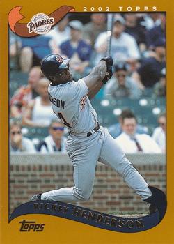 #165 Rickey Henderson - San Diego Padres - 2002 Topps Baseball