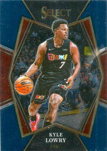 #165 Kyle Lowry - Miami Heat - 2021-22 Panini Select - Blue Basketball