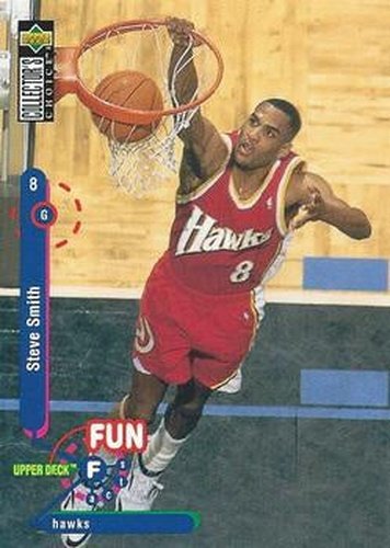 #166 Steve Smith - Atlanta Hawks - 1995-96 Collector's Choice Basketball