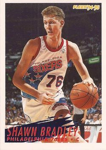 #166 Shawn Bradley - Philadelphia 76ers - 1994-95 Fleer Basketball