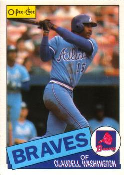 #166 Claudell Washington - Atlanta Braves - 1985 O-Pee-Chee Baseball