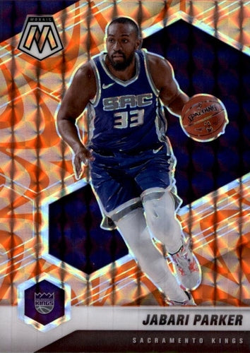 #166 Jabari Parker - Sacramento Kings - 2020-21 Panini Mosaic - Mosaic Reactive Orange Basketball
