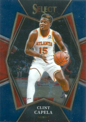 #166 Clint Capela - Atlanta Hawks - 2021-22 Panini Select - Blue Basketball