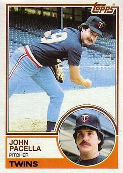 #166 John Pacella - Minnesota Twins - 1983 Topps Baseball