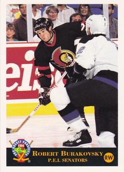 #166 Robert Burakovsky - P.E.I. Senators Prince Edward Island Senators - 1994 Classic Pro Hockey Prospects Hockey