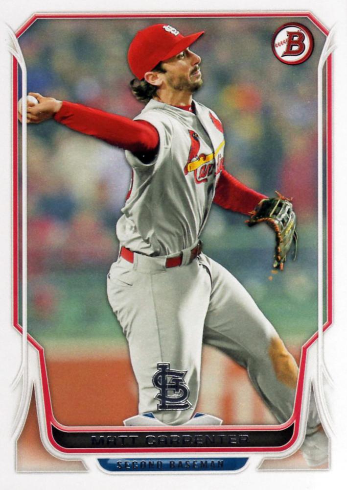 #166 Matt Carpenter - St. Louis Cardinals - 2014 Bowman Baseball