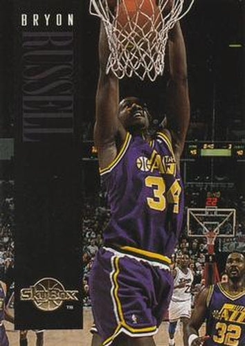 #166 Bryon Russell - Utah Jazz - 1994-95 SkyBox Premium Basketball